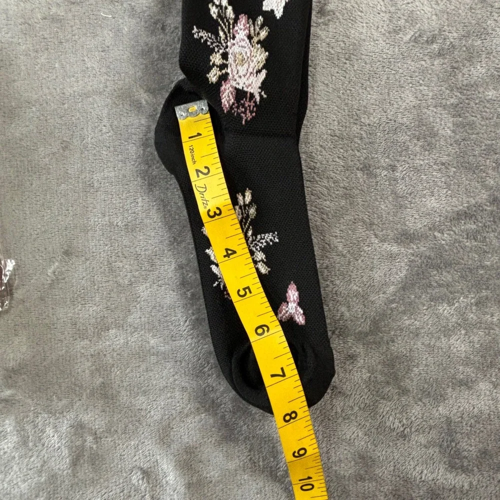 MhzyCaus 6 Pair Floral Compression Socks Womens S/M Knee High Botanical Multi